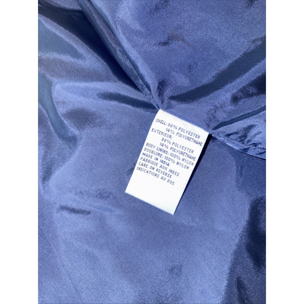 Talbots Petite Women's Small Navy Blue Full Zip Lined Rain Jacket Pocket‎ EUC - Picture 6 of 6